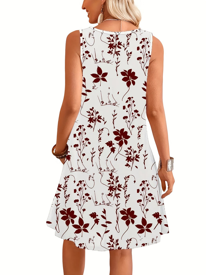 Yuri | Vestido sin mangas con estampado floral