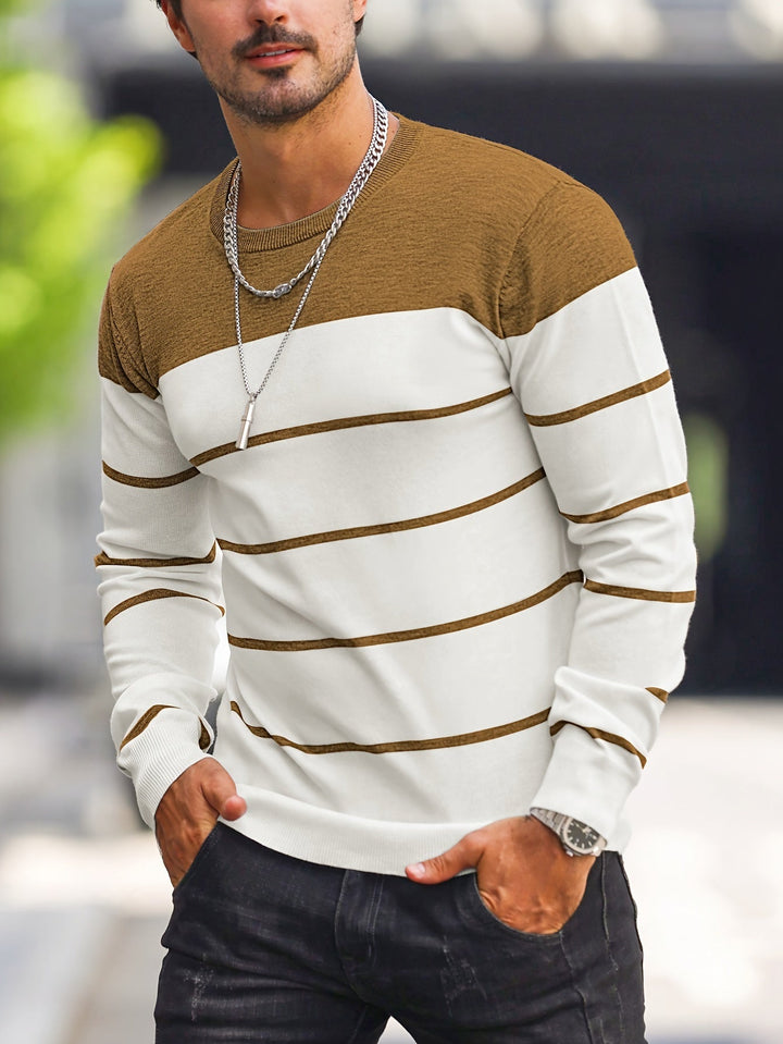 Enrique | Sweater a rayas cuello redondo