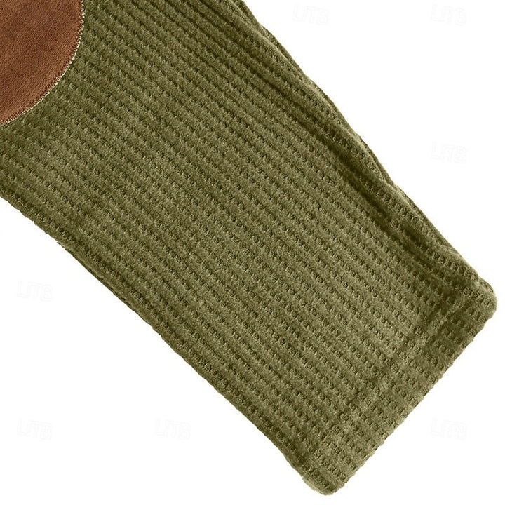 Francisco | Polera polo manga larga con textura waffle