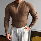 Cornelio | Sweater henley acanalado