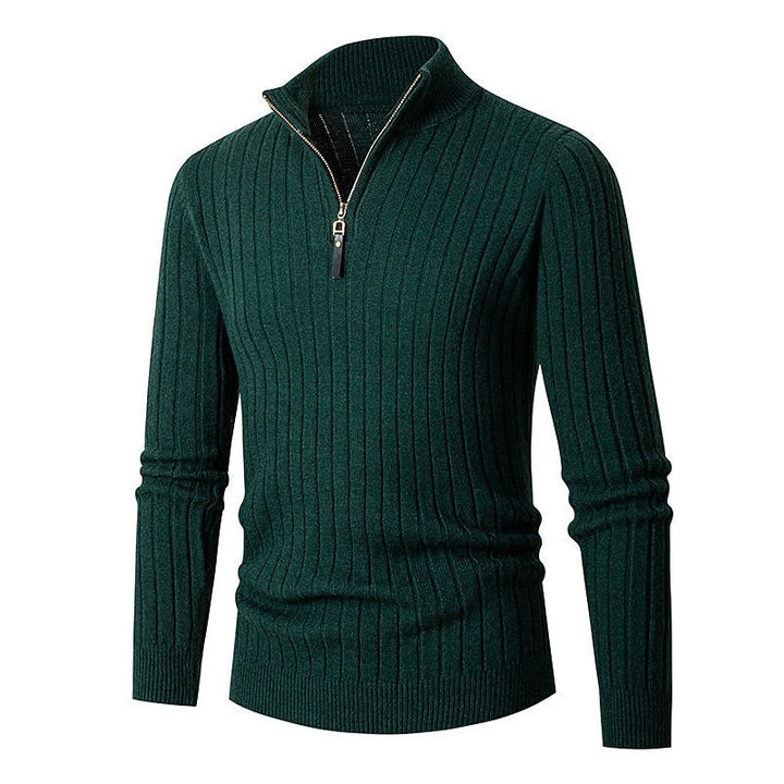 Eduardo | Sweater medio cierre acanalado