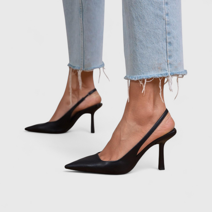 Georgina | Zapatos de taco punta fina con talón descubierto