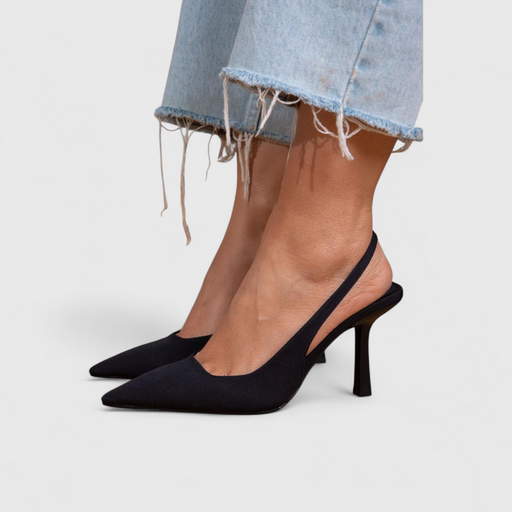 Georgina | Zapatos de taco punta fina con talón descubierto