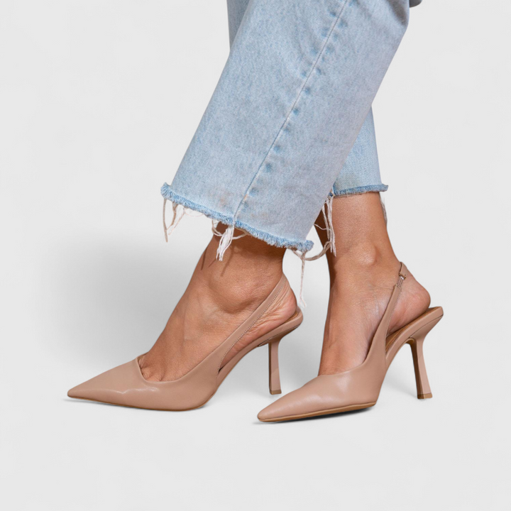 Georgina | Zapatos de taco punta fina con talón descubierto