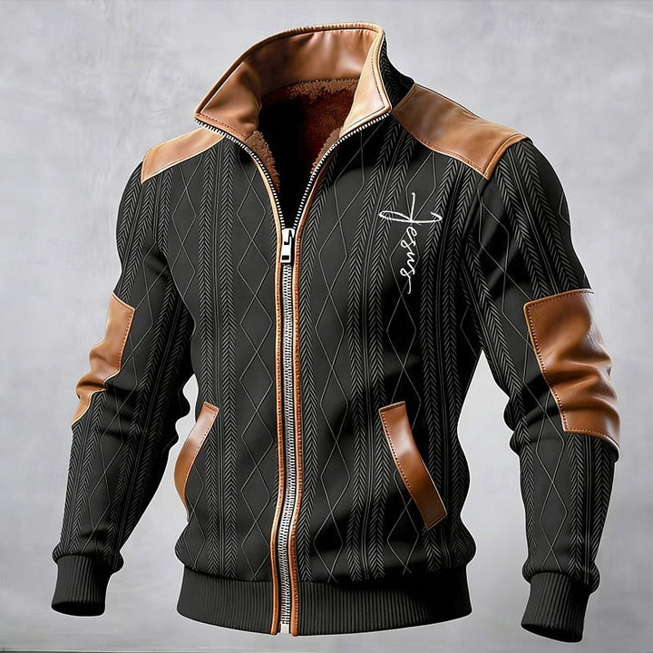 Edgardo | Chaqueta de cuello alto con detalles en contraste