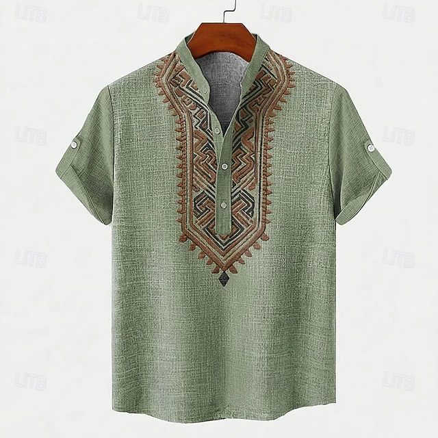 Amaro | Camisa bordada manga corta