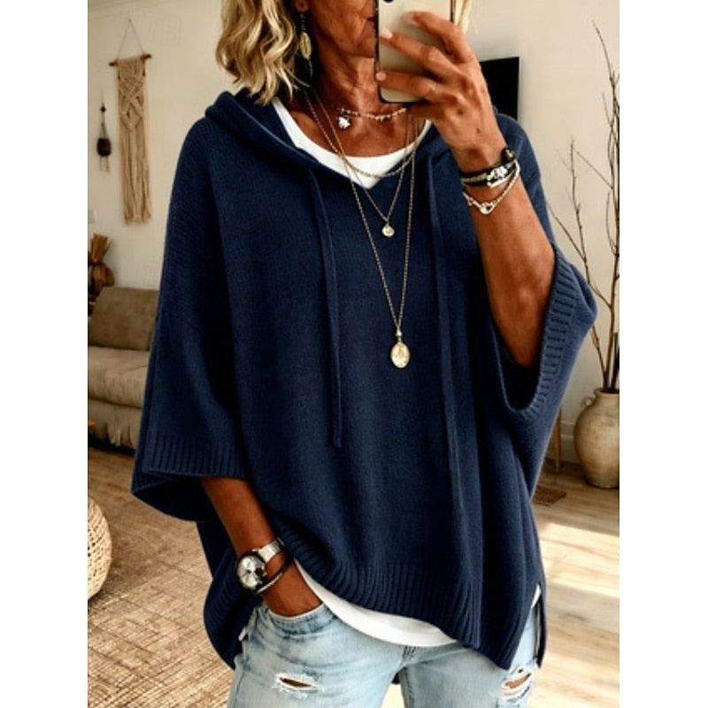 Blanquita | Sweater con capucha holgado
