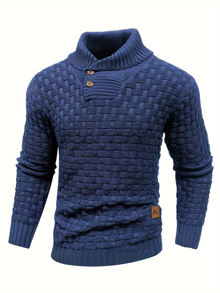 Tomás | Sweater de cuello chal texturado