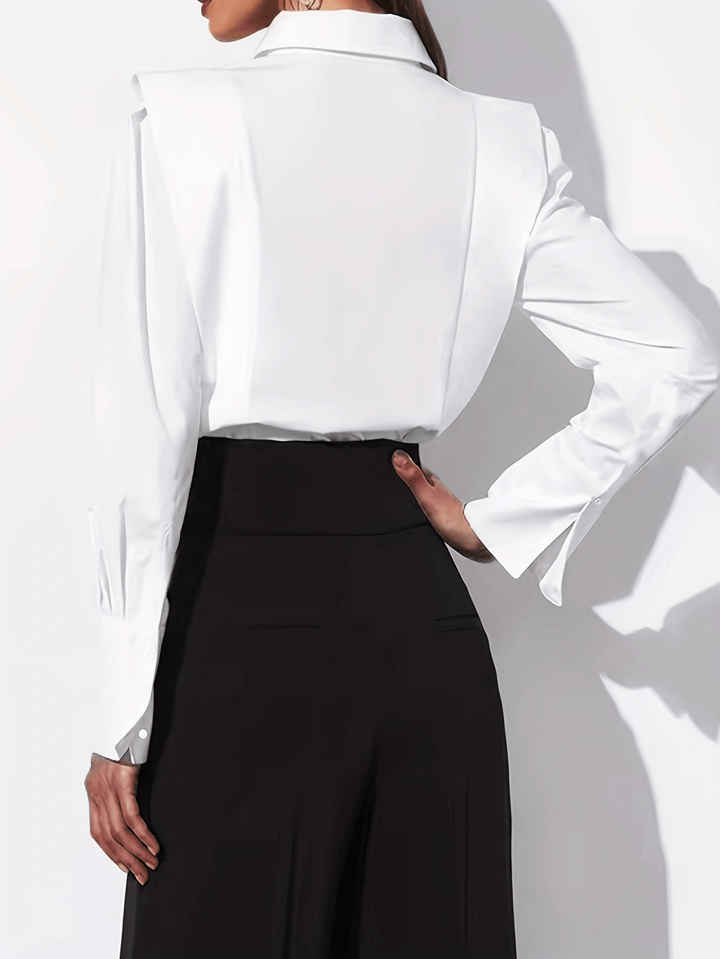 Filomena | Camisa de botones con hombros estructurados