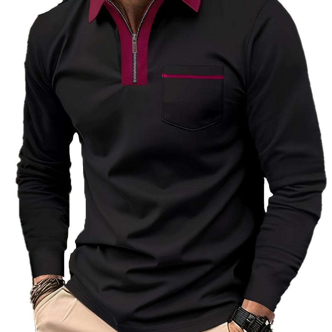 Ernesto | Polera polo con cuello en contraste y cierre