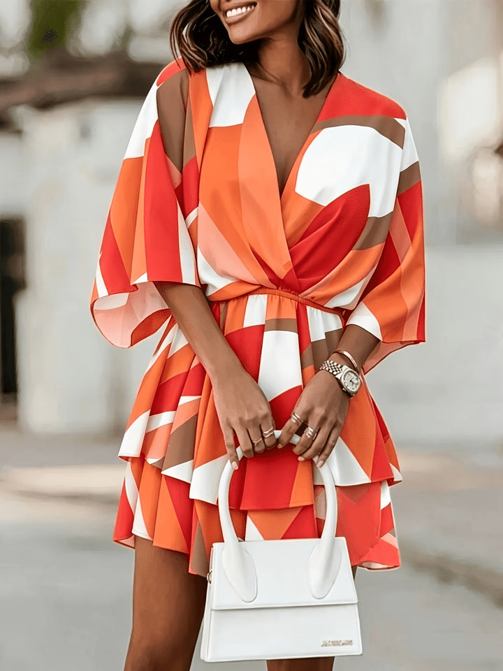 Hilaria | Vestido cruzado manga murciélago