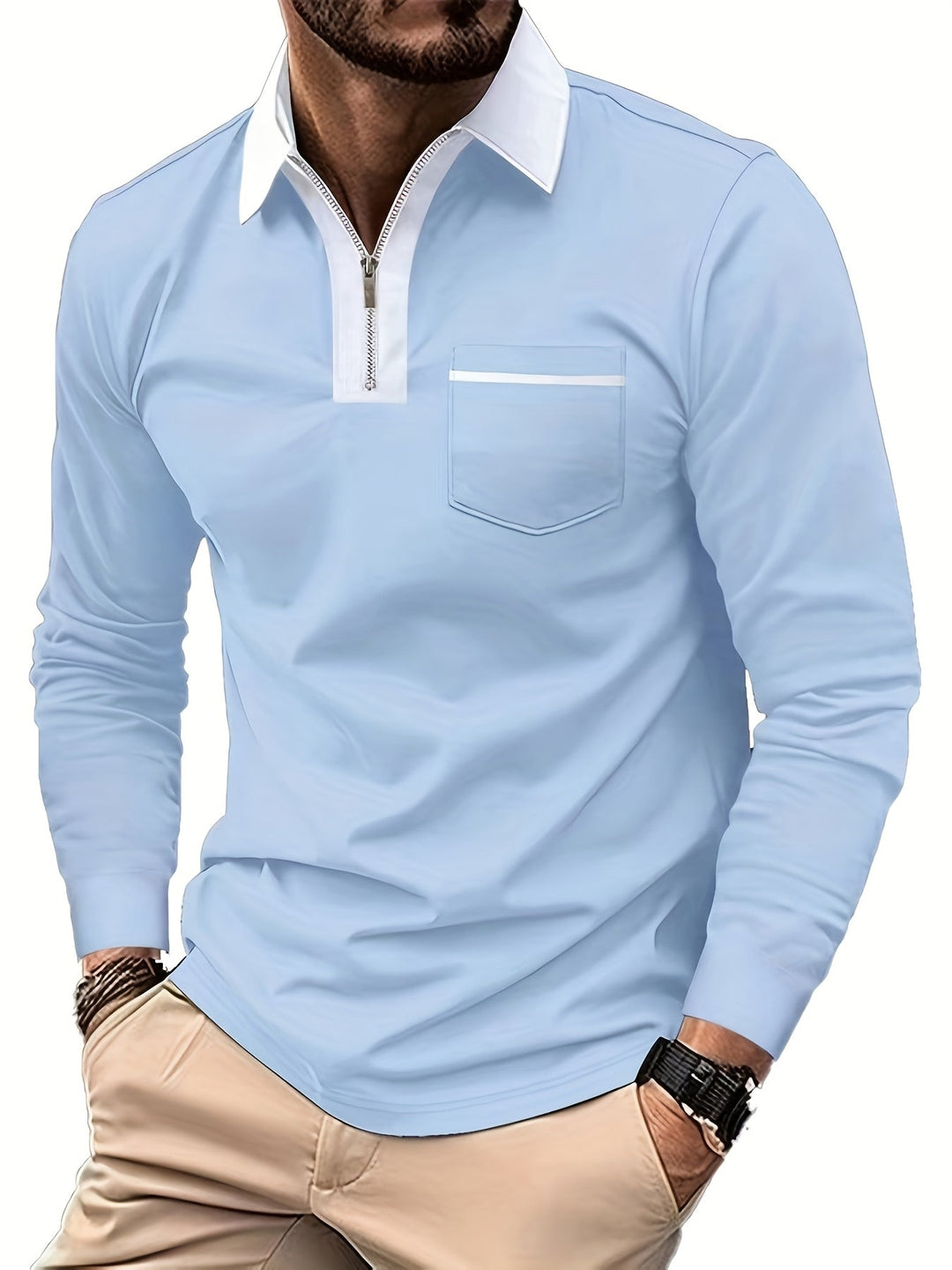 Ernesto | Polera polo con cuello en contraste y cierre