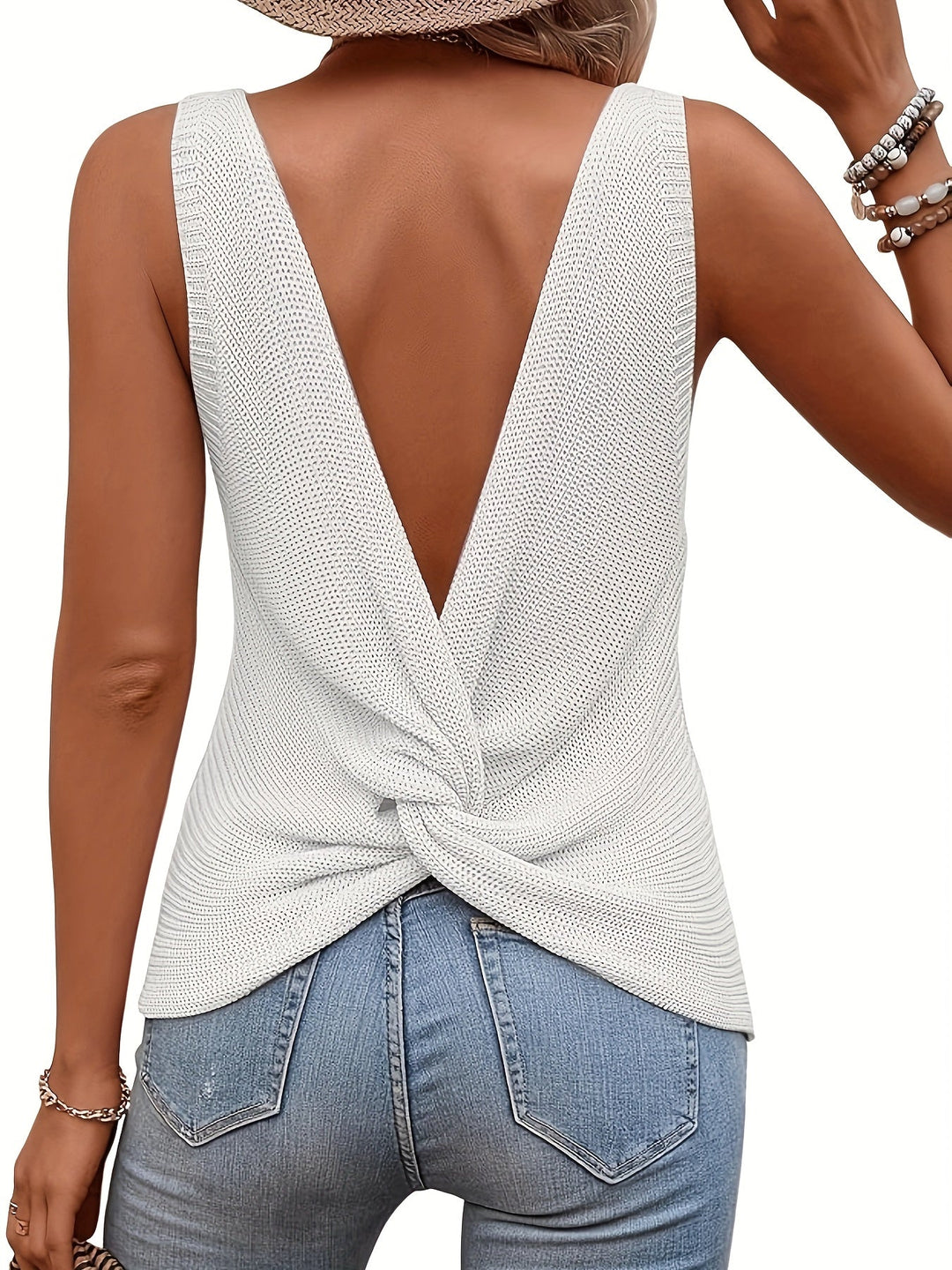 Alicia | Blusa tejida sin mangas