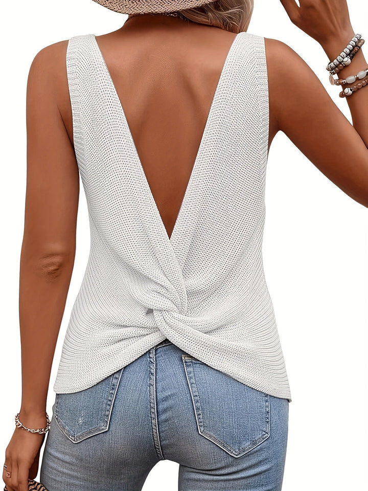 Alicia | Blusa tejida sin mangas