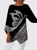 Nelda | Blusa manga larga con mariposa
