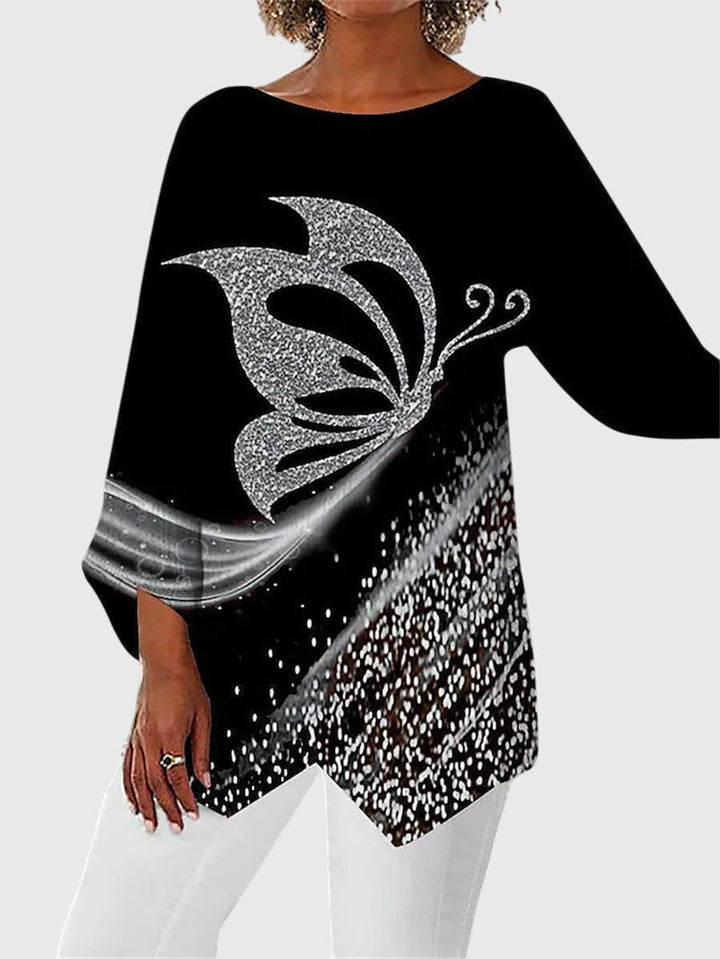 Nelda | Blusa manga larga con mariposa
