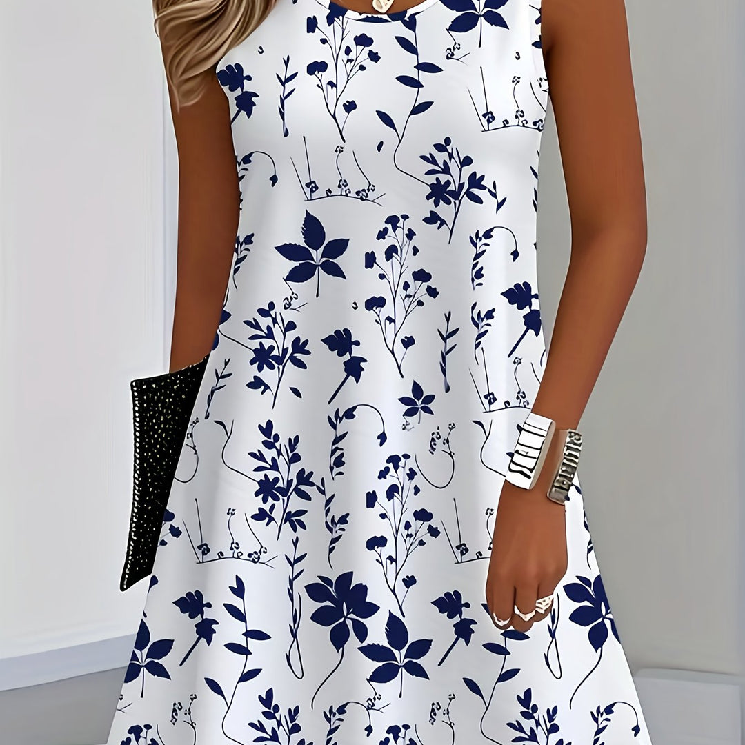 Yuri | Vestido sin mangas con estampado floral