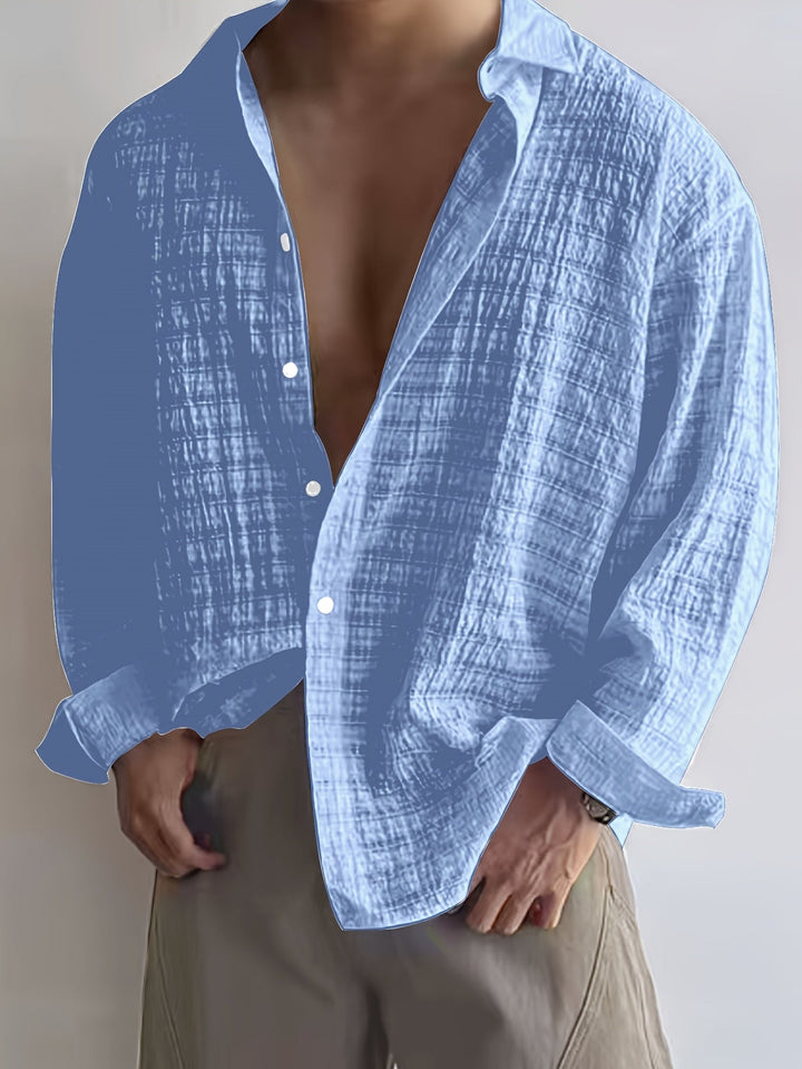 Washington | Camisa manga larga de textura relajada
