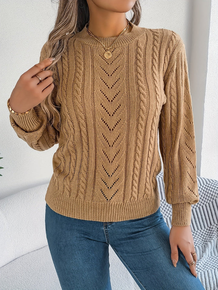 Tabita | Sweater texturado de punto trenzado