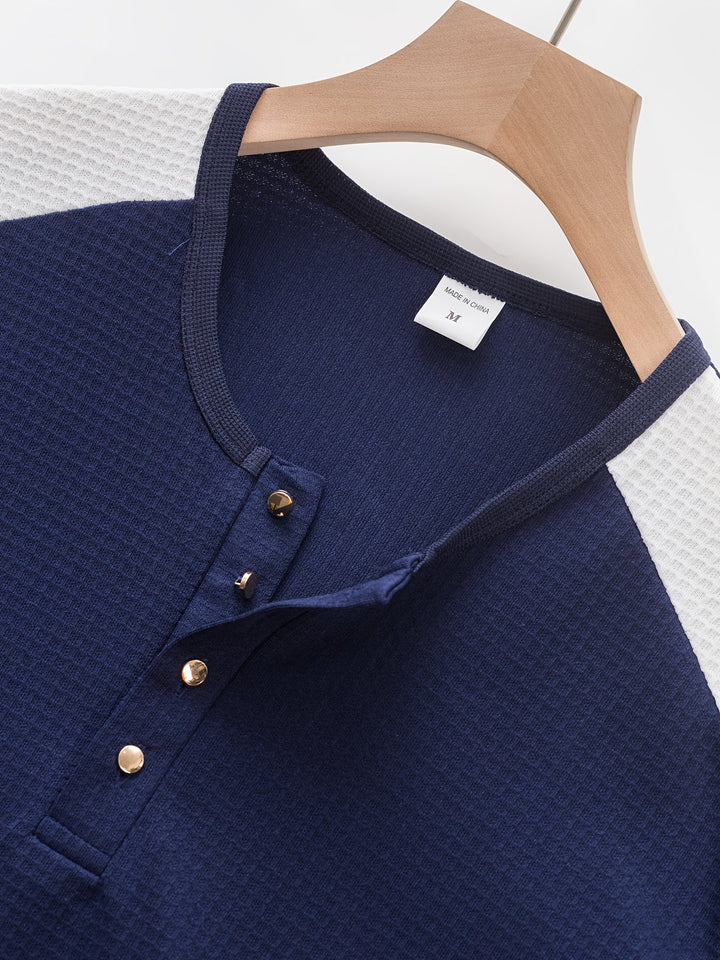 Gunther | Polera henley manga larga con textura