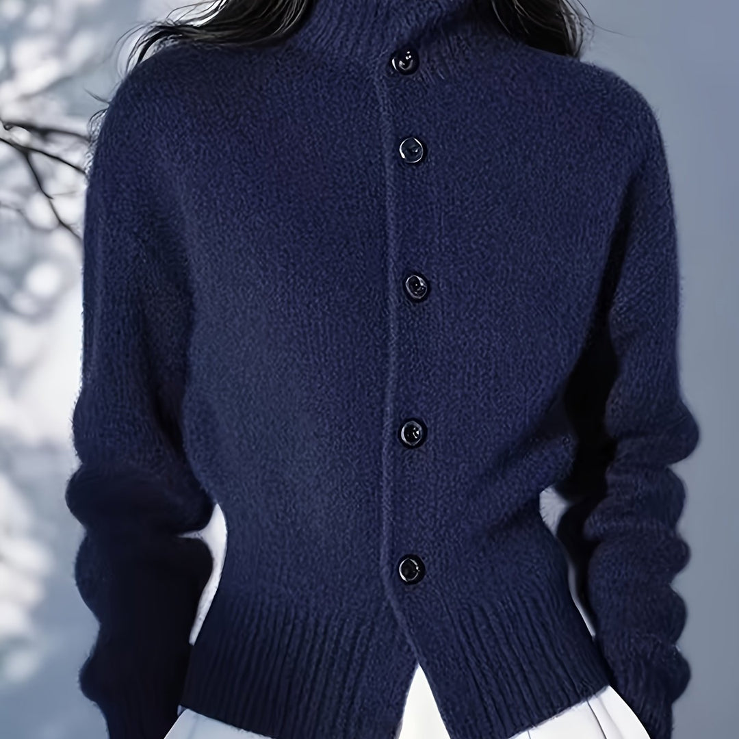 Yorka | Cardigan de cuello alto con botones