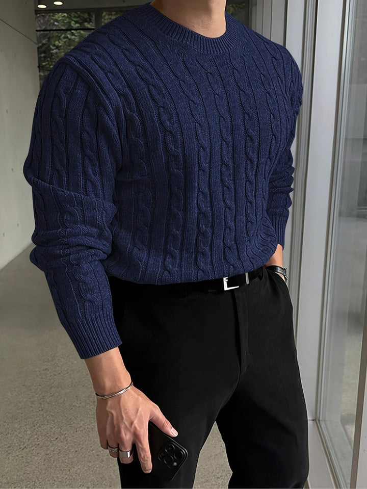 Mauro | Sweater de punto trenzado