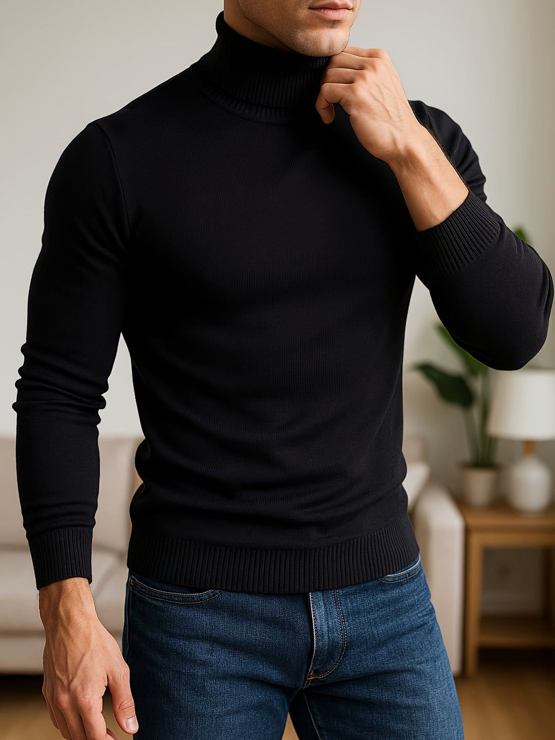 Agustín | Sweater cuello alto de hombre