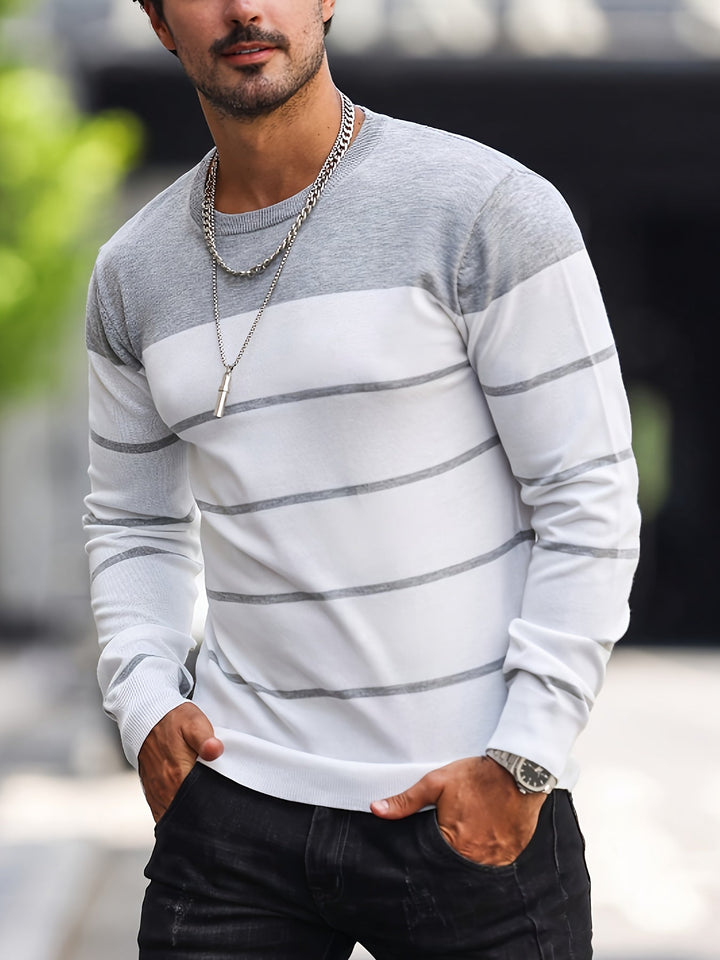 Enrique | Sweater a rayas cuello redondo