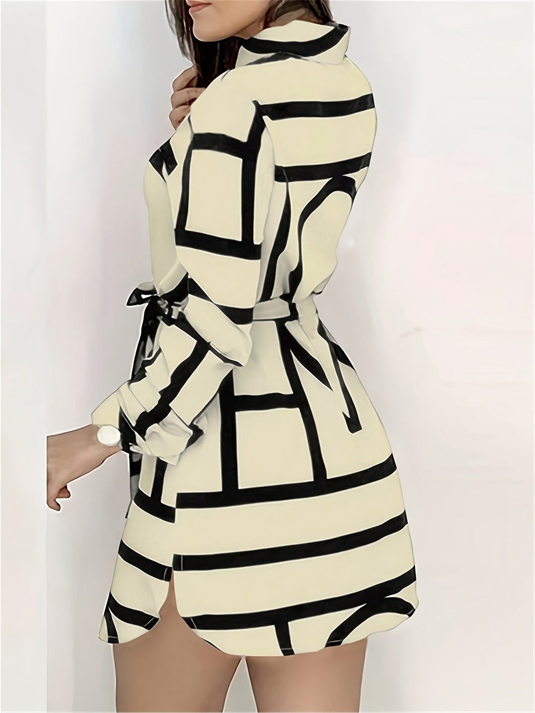 María Manuela | Vestido camisero con estampado gráfico