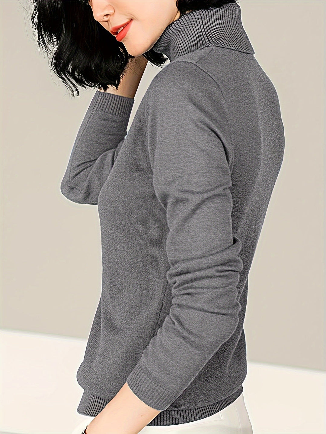 Ámbar Belén | Sweater cuello alto de manga corta