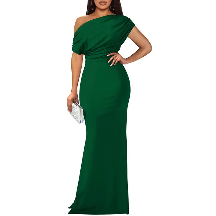Imelda | Vestido largo de fiesta con escote asimétrico