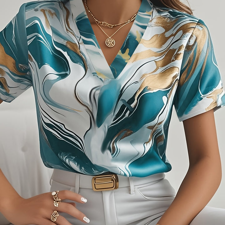 María Sol | Blusa con estampado de ondas