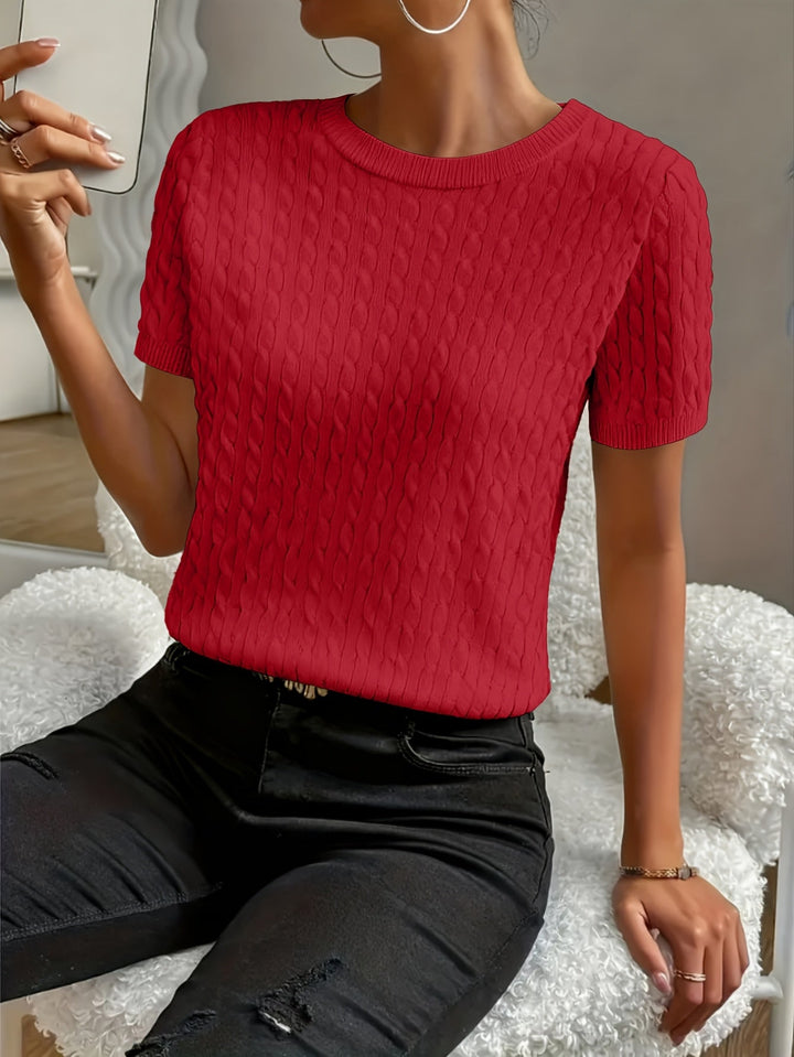 María Verónica | Polera texturada de manga corta