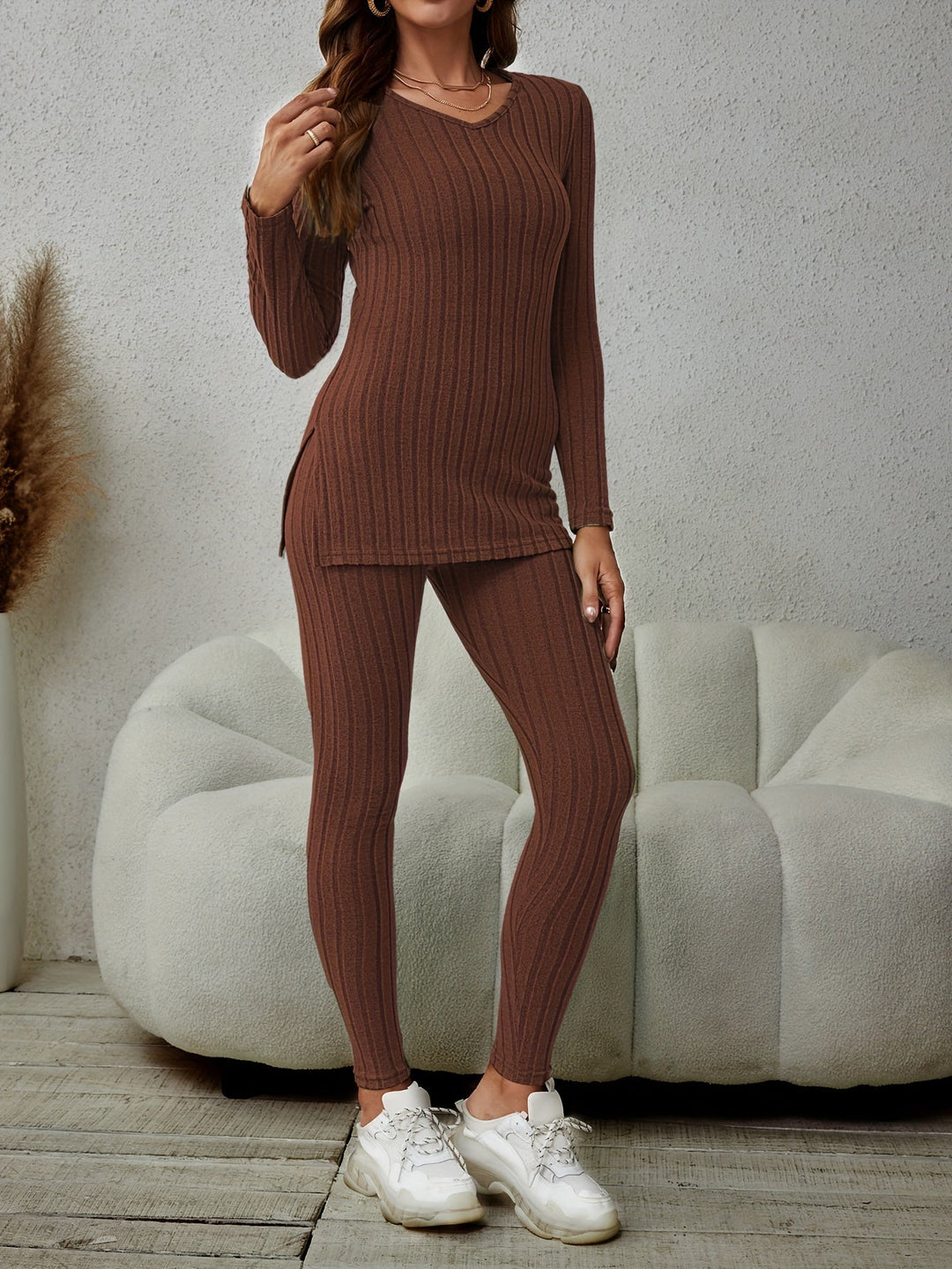 Erika | Conjunto de dos piezas acanalado