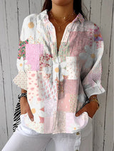 Yasna | Blusa patchwork con botones