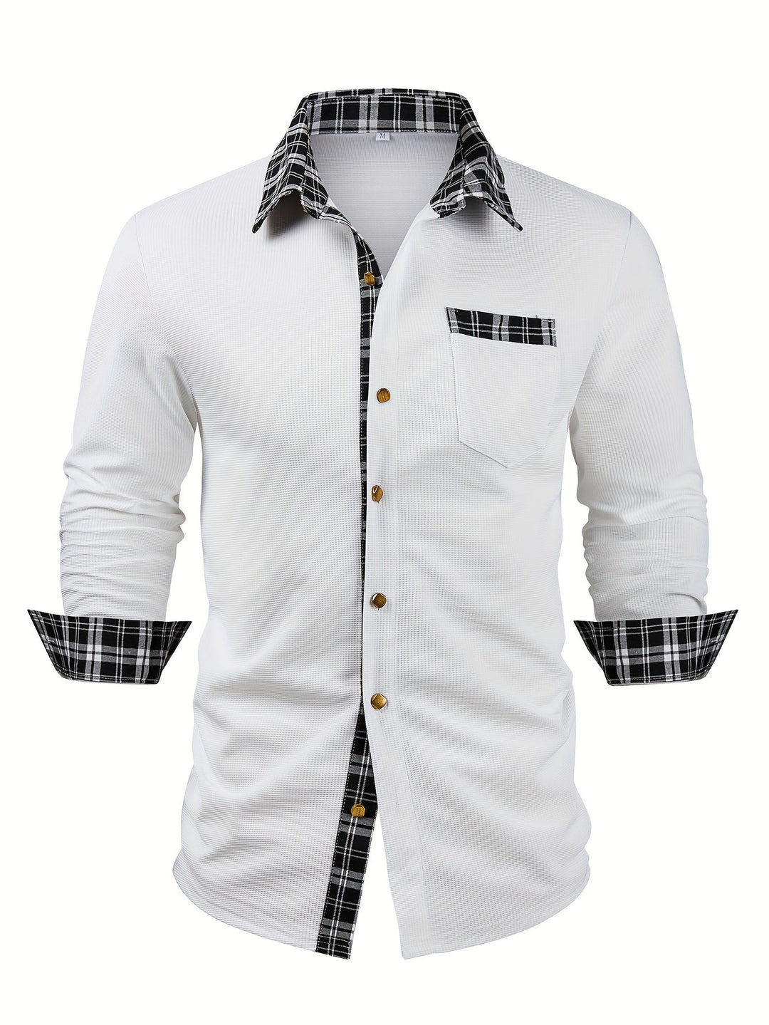 Marcelo | Camisa texturada con detalles a cuadros