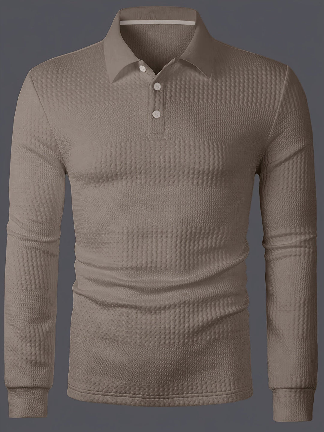 José | Polera polo texturada de manga larga