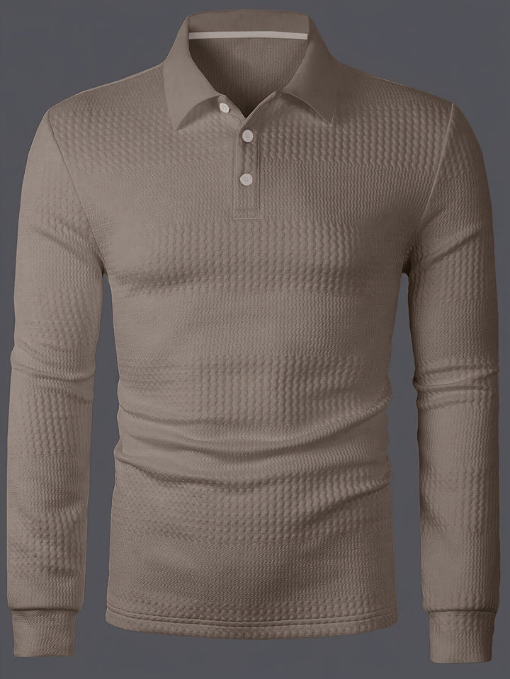 José | Polera polo texturada de manga larga