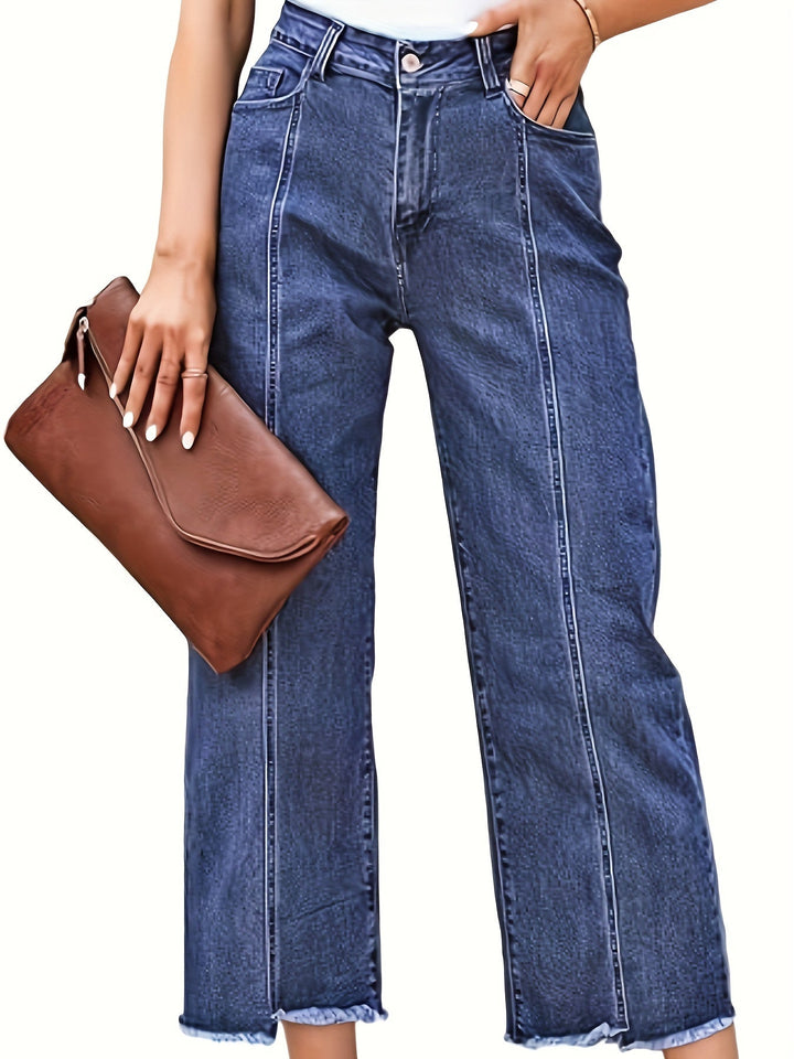Analía | Jeans rectos tiro alto al tobillo