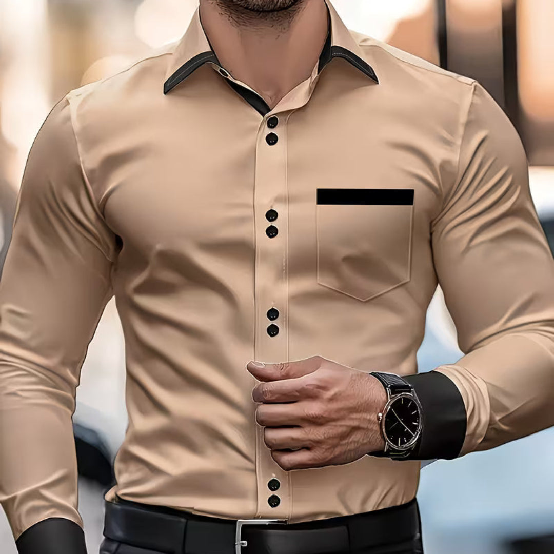 Pelayo | Camisa slim fit con detalles en contraste