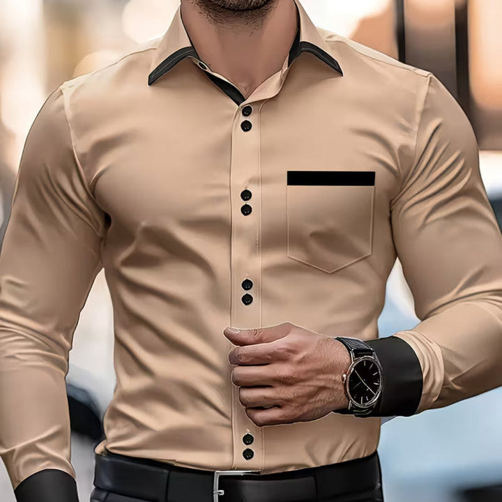 Pelayo | Camisa slim fit con detalles en contraste