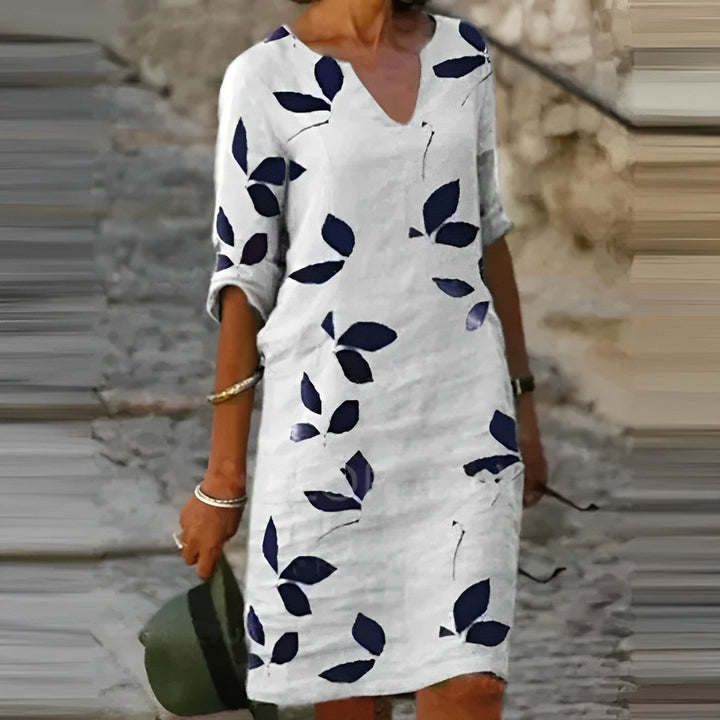 Cristina | Vestido manga corta con escote en V