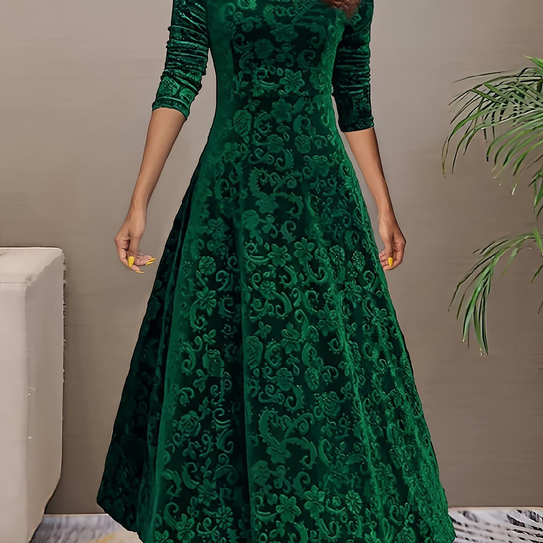 Elena | Vestido midi elegante de manga larga