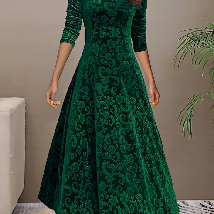 Elena | Vestido midi elegante de manga larga