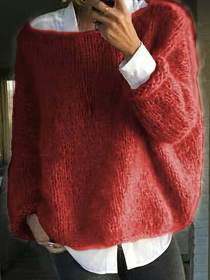 Escarlet | Sweater cuello redondo holgado