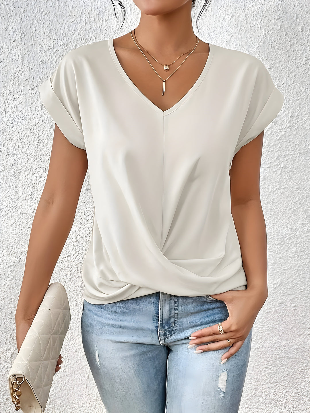 Nerea | Blusa elegante con nudo frontal