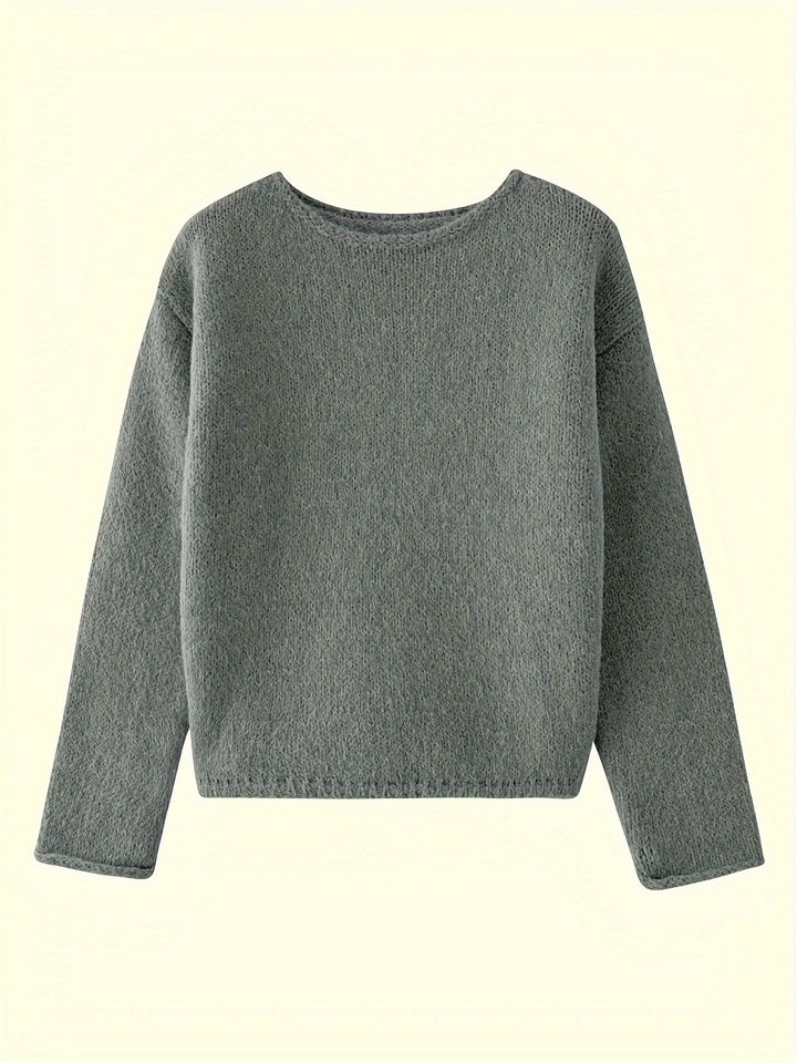 Escarlet | Sweater cuello redondo holgado