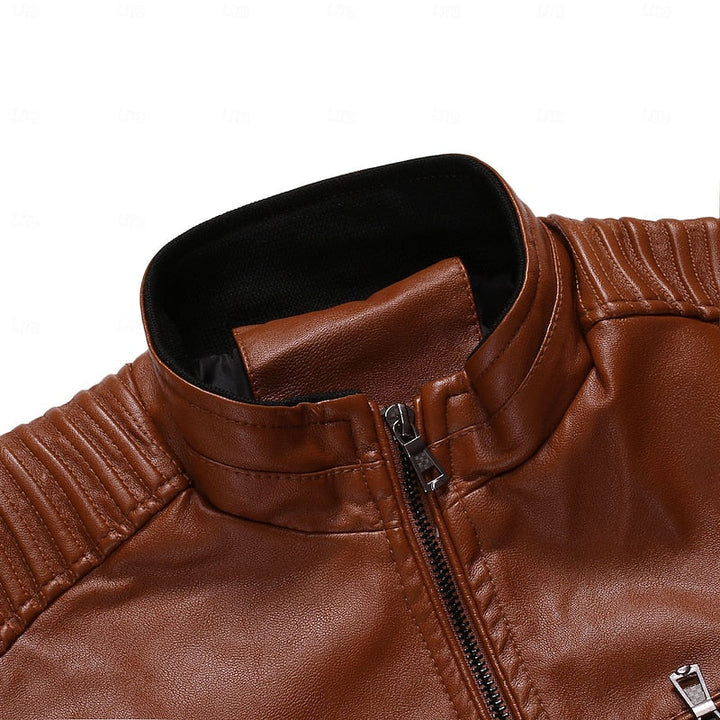 Esteban | Chaqueta biker con cuello alto