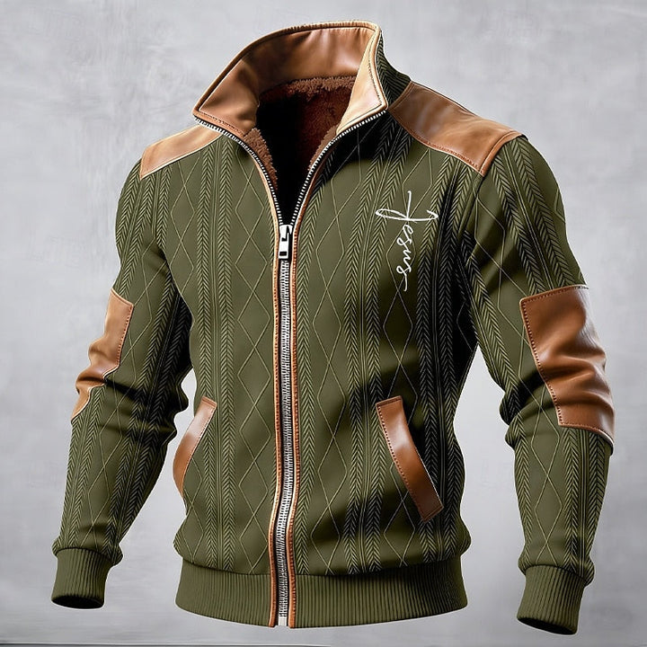 Edgardo | Chaqueta de cuello alto con detalles en contraste