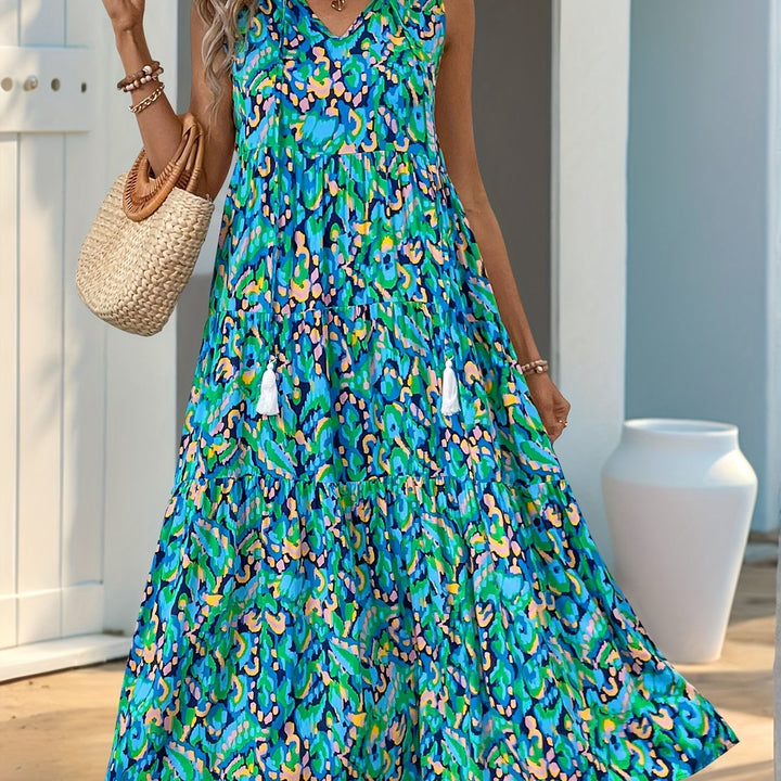 Berenice | Vestido largo bohemio con vuelo